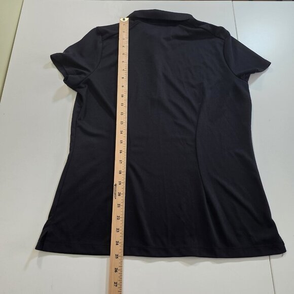 Nike Golf Polo Tour Performance Golf Polo Women L Black Dri Fit SS Stretch Sport - Picture 8 of 15